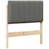 Image de vidaXL Tête de lit capitonnée Marron et Gris Clair 80 cm Pin Massif, Décor de Chambre stylé, tête de lit rembourrée rectangulaire, Cadre en pin Solide, esthétique Moderne pour l'intérieur
