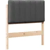 Image de vidaXL Tête de lit capitonnée Brun et Gris foncé 75 cm Pin Massif, Décor de Chambre stylé, tête de lit rembourrée rectangulaire, Cadre en pin Solide, esthétique Moderne pour l'intérieur