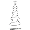 Image de vidaXL Arbre de Noël en métal avec Support Noir 90,5 cm Acier, Arbre de Noël en métal Minimaliste, déco Salon, Centre de Table Moderne, élément Festif, Affichage intérieur