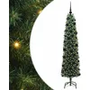 Image de vidaXL Sapin de Noël Artificiel Vert 180 cm PVC et Acier et Plastique, Déco de Salon, Arbre de Noël Artificiel Moderne en Cône, Éclairé par LED, Économiseur d'Espace