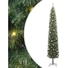 Image de vidaXL Sapin de Noël Artificiel Vert 270 cm PVC et Acier et Plastique, Arbre de Noël Moderne en cône, déco LED résistante, Festive pour Votre Maison, Jardin et terrasse