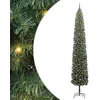 Image de vidaXL Sapin de Noël Artificiel Vert 270 cm PVC et Acier et Plastique, Sapins de Noël artificiels, Design Conique Moderne, déco extérieure Durable, éclairage LED Festif pour célébrations