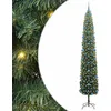 Image de vidaXL Sapin de Noël Artificiel Vert 270 cm PVC et Acier et Plastique, Arbre de Noël Moderne en cône, déco LED résistante, Festive pour Votre Maison, Jardin et terrasse
