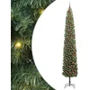 Image de vidaXL Sapin de Noël Artificiel Vert 300 cm PVC et Acier et Plastique, Arbre de Noël Moderne en cône, déco LED résistante, Festive pour Votre Maison, Jardin et terrasse
