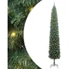 Image de vidaXL Sapin de Noël Artificiel Vert 300 cm PVC et Acier et Plastique, Arbre de Noël Moderne en cône, déco LED résistante, Festive pour Votre Maison, Jardin et terrasse