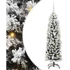 Image de vidaXL Sapin de Noël Artificiel Vert 150 cm PVC et Acier et Plastique, Arbre de Noël Moderne en cône, déco LED résistante, Festive pour Votre Maison, Jardin et terrasse