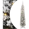 Image de vidaXL Sapin de Noël Artificiel Vert 180 cm PVC et Acier et Plastique, Sapins de Noël artificiels, Design Conique Moderne, déco extérieure Durable, éclairage LED Festif pour célébrations