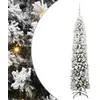Image de vidaXL Sapin de Noël Artificiel Vert 180 cm PVC et Acier et Plastique, Sapins de Noël artificiels, Design Conique Moderne, déco extérieure Durable, éclairage LED Festif pour célébrations
