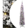 Image de vidaXL Sapin de Noël Artificiel Vert 180 cm PVC et Acier et Plastique, Déco de Salon, Arbre de Noël Artificiel Moderne en Cône, Éclairé par LED, Économiseur d'Espace