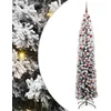 Image de vidaXL Sapin de Noël Artificiel Vert 210 cm PVC et Acier et Plastique, Sapins de Noël artificiels, Design Conique Moderne, déco extérieure Durable, éclairage LED Festif pour célébrations