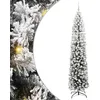 Image de vidaXL Sapin de Noël Artificiel Vert 240 cm PVC et Acier et Plastique, Déco de Salon, Arbre de Noël Artificiel Moderne en Cône, Éclairé par LED, Économiseur d'Espace