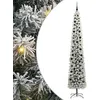 Image de vidaXL Sapin de Noël Artificiel Vert 270 cm PVC et Acier et Plastique, Sapins de Noël artificiels, Design Conique Moderne, déco extérieure Durable, éclairage LED Festif pour célébrations