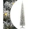 Image de vidaXL Sapin de Noël Artificiel Vert 270 cm PVC et Acier et Plastique, Sapins de Noël artificiels, Design Conique Moderne, déco extérieure Durable, éclairage LED Festif pour célébrations