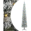 Image de vidaXL Sapin de Noël Artificiel Vert 270 cm PVC et Acier et Plastique, Sapins de Noël artificiels, Design Conique Moderne, déco extérieure Durable, éclairage LED Festif pour célébrations