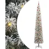 Image de vidaXL Sapin de Noël Artificiel Vert 300 cm PVC et Acier et Plastique, Déco de Salon, Arbre de Noël Artificiel Moderne en Cône, Éclairé par LED, Économiseur d'Espace