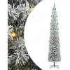 Image de vidaXL Sapin de Noël Artificiel Vert 300 cm PVC et Acier et Plastique, Déco de Salon, Arbre de Noël Artificiel Moderne en Cône, Éclairé par LED, Économiseur d'Espace