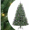 Image de vidaXL Sapin de Noël Artificiel à Branches Articulées Vert 180 cm, Sapin de Noël Moderne, en cône, Durable, pour la déco des fêtes, éclairage Chaud, Affichage intérieur