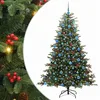 Image de vidaXL Sapin de Noël Artificiel Vert 180 cm PVC, métal et Plastique, Salon, Arbre de Noël USB en Forme de cône Moderne, déco intérieure Verte Minimaliste, fête saisonnière, PVC