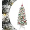 Image de vidaXL Sapin de Noël Artificiel à Branches Articulées 120 cm, Arbre de Noël Moderne en Forme de cône, déco Festive pour Un Salon Chaleureux Pendant l'hiver