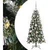 Image de vidaXL Sapin de Noël Artificiel Vert 120 cm PVC, Plastique et Acier, Salon, Arbre de Noël Moderne en cône, déco Festive, Design Minimaliste, éclairage LED, Accent Portable