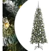 Image de vidaXL Sapin de Noël Artificiel Vert 180 cm PVC, Plastique et Acier, Salon, Arbre de Noël Moderne en cône, déco Festive, Design Minimaliste, éclairage LED, Accent Portable