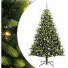 Image de vidaXL Arbre de Noël Artificiel à Charnières 300 LEDs Vert 240 cm, Salon, Sapin de Noël LED Moderne, déco Festive, Arbre Artificiel pour l'hiver, Ambiance chaleureuse