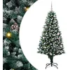 Image de vidaXL Sapin de Noël Artificiel Vert 150 cm PVC, Acier et Plastique, Arbre de Noël déco Festif, en Forme de cône, Centre de Table Durable, Ornement saisonnier à Display