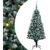 Image de vidaXL Sapin de Noël Artificiel Vert 150 cm PVC, Acier et Plastique, Arbre de Noël déco Festif, en Forme de cône, Centre de Table Durable, Ornement saisonnier à Display