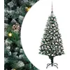 Image de vidaXL Sapin de Noël Artificiel Vert 180 cm PVC, Acier et Plastique, Arbre de Noël Moderne, en Forme de cône, Ornement Durable, pièce maîtresse Festive, déco saisonnière