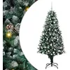 Image de vidaXL Sapin de Noël Artificiel Vert 180 cm PVC, Acier et Plastique, Arbre de Noël Moderne, en Forme de cône, Ornement Durable, pièce maîtresse Festive, déco saisonnière
