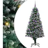 Image de vidaXL Sapin de Noël Artificiel Vert 180 cm PVC, Acier et Plastique, Arbre de Noël déco Festif, en Forme de cône, Centre de Table Durable, Ornement saisonnier à Display