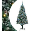 Image de vidaXL Sapin de Noël Artificiel Vert 180 cm PVC, Acier et Plastique, Arbre de Noël déco Festif, en Forme de cône, Centre de Table Durable, Ornement saisonnier à Display