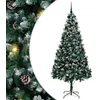 Image de vidaXL Sapin de Noël Artificiel Vert 210 cm PVC, Acier et Plastique, Arbre de Noël Moderne, en Forme de cône, Ornement Durable, pièce maîtresse Festive, déco saisonnière