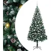 Image de vidaXL Sapin de Noël Artificiel Vert 210 cm PVC, Acier et Plastique, Arbre de Noël Moderne, en Forme de cône, Ornement Durable, pièce maîtresse Festive, déco saisonnière