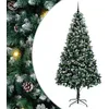 Image de vidaXL Sapin de Noël Artificiel Vert 240 cm PVC, Acier et Plastique, Arbre de Noël Moderne, en Forme de cône, Ornement Durable, pièce maîtresse Festive, déco saisonnière