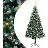 Image de vidaXL Sapin de Noël Artificiel Vert 240 cm PVC, Acier et Plastique, Arbre de Noël Moderne, en Forme de cône, Ornement Durable, pièce maîtresse Festive, déco saisonnière