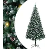 Image de vidaXL Sapin de Noël Artificiel Vert 240 cm PVC, Acier et Plastique, Arbre de Noël Moderne, en Forme de cône, Ornement Durable, pièce maîtresse Festive, déco saisonnière