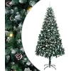 Image de vidaXL Sapin de Noël Artificiel Vert 240 cm PVC, Acier et Plastique, Arbre de Noël déco Festif, en Forme de cône, Centre de Table Durable, Ornement saisonnier à Display