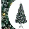 Image de vidaXL Sapin de Noël Artificiel Vert 240 cm PVC, Acier et Plastique, Arbre de Noël Moderne, en Forme de cône, Ornement Durable, pièce maîtresse Festive, déco saisonnière