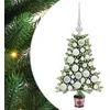Image de vidaXL Sapin de Noël avec 150 LED avec Support Vert 65 cm PE, Arbre de Noël LED Moderne, en Forme de cône, déco Festive pour Salon, résistant et Toujours Vert