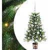 Image de vidaXL Sapin de Noël avec 150 LED avec Support Vert 90 cm PE, Arbre de Noël Moderne en cône, déco Lumineuse LED, Durable pour Un Salon Festif, déco de fête