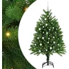 Image de vidaXL Sapin de Noël avec 150 LED avec Support Vert 120 cm PE, Arbre de Noël Moderne en cône, déco Lumineuse LED, Durable pour Un Salon Festif, déco de fête