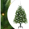 Image de vidaXL Sapin de Noël avec 150 LED avec Support Vert 120 cm PE, Arbre de Noël LED Moderne, en Forme de cône, déco Festive pour Salon, résistant et Toujours Vert