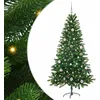 Image de vidaXL Sapin de Noël avec 150 LED avec Support Vert 150 cm PE, Arbre de Noël Moderne en cône, déco Lumineuse LED, Durable pour Un Salon Festif, déco de fête