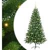 Image de vidaXL Sapin de Noël avec 150 LED avec Support Vert 150 cm PE, Arbre de Noël Moderne en cône, déco Lumineuse LED, Durable pour Un Salon Festif, déco de fête