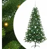 Image de vidaXL Sapin de Noël avec 150 LED avec Support Vert 150 cm PE, Arbre de Noël Moderne en cône, déco Lumineuse LED, Durable pour Un Salon Festif, déco de fête