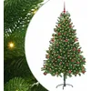 Image de vidaXL Sapin de Noël avec 300 LED avec Support Vert 180 cm PE, Arbre de Noël Moderne en cône, déco Lumineuse LED, Durable pour Un Salon Festif, déco de fête