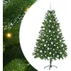 Image de vidaXL Sapin de Noël avec 300 LED avec Support Vert 180 cm PE, Arbre de Noël LED Moderne, en Forme de cône, déco Festive pour Salon, résistant et Toujours Vert