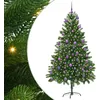 Image de vidaXL Sapin de Noël avec 300 LED avec Support Vert 180 cm PE, Arbre de Noël Moderne en cône, déco Lumineuse LED, Durable pour Un Salon Festif, déco de fête