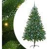 Image de vidaXL Sapin de Noël avec 300 LED avec Support Vert 180 cm PE, Arbre de Noël Moderne en cône, déco Lumineuse LED, Durable pour Un Salon Festif, déco de fête